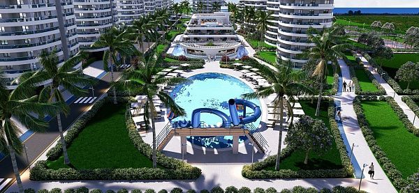 Квартира 1+1 (86 м2) с террасой в элитном комплексе в  800 м от пляжа long beach