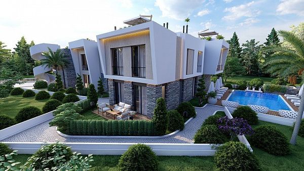 3-комнатные апартаменты 70 м2 с балконом и садом в Алсанджаке
