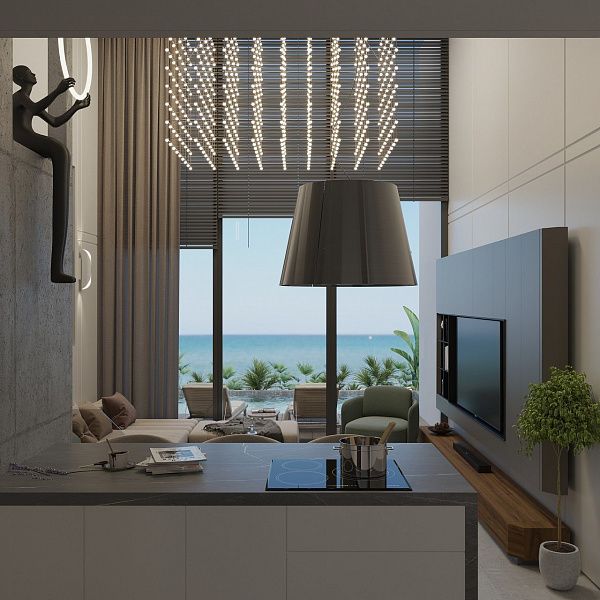 Квартира 2+1 loft - Penthouse 142 м2 c большой террасой на крыше 53 м2 в Эсентепе