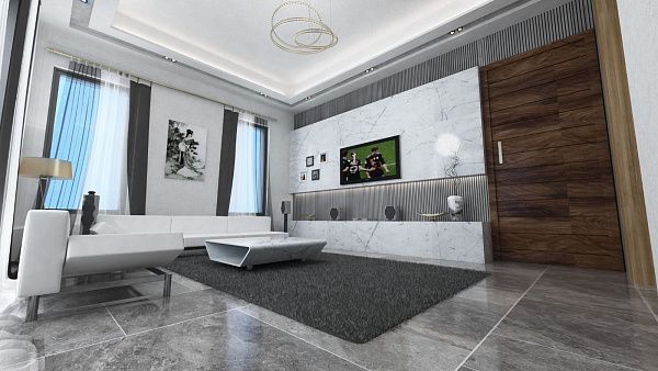 Квартира 2+1 (80 м2) с садом в новом комплексе в Боазе