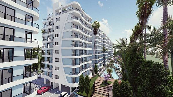 3-комнатные апартаменты 75 м2 в современном комплексе Искеле