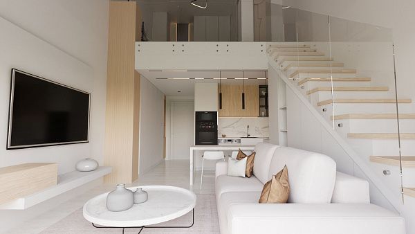 Квартира 1+1 ( 55 м2) Duplex с балконом в новом комплексе в Боазе