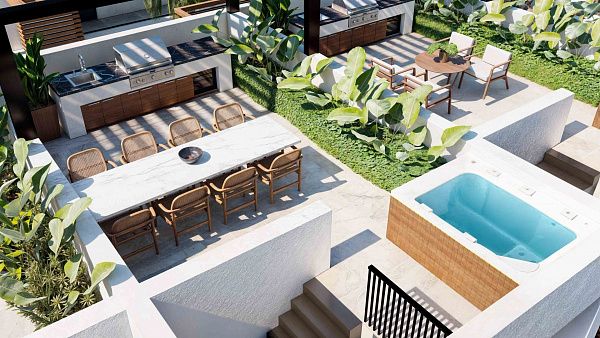 Студия penthouse 50м2 с террасой на крыше 45м2