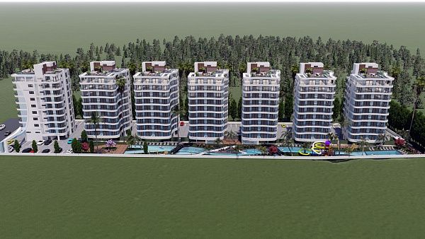 3-комнатные апартаменты 75 м2 в современном комплексе Искеле