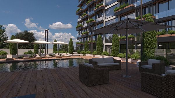 Квартира 3+1 (117м2  ) в роскошном современном комплексе в центре Кирении