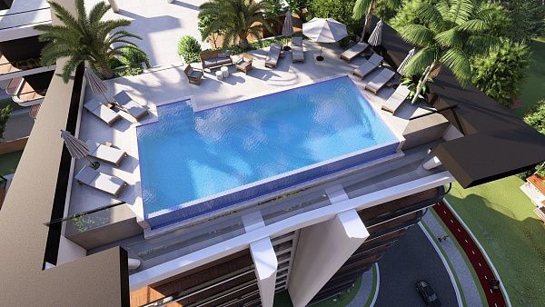 Двухкомнатная квартира 70 м2 в 450 метрах от пляжа "Long Beach"