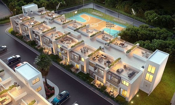 4-комнатные апартманты 151  м2 в новом комплексе в Искеле