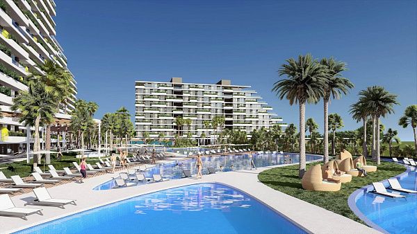 2-комнатные апартаменты 69 м2 с видом на море в 600 метрах от пляжа "Лонг бич"