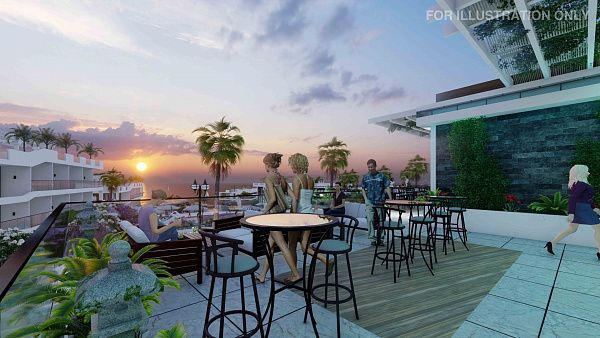 Студия penthouse 34 м2 с террасой на крыше 20 м2 в 350 метрах от моря!