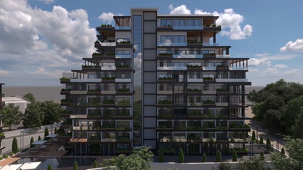 Квартира 3+1 (117м2  ) в роскошном современном комплексе в центре Кирении