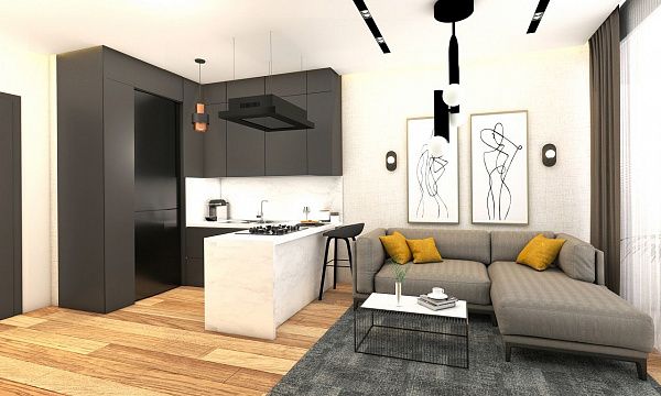 Квартира 1+1 (67 м2) в 800 метрах от моря в Фамагусте