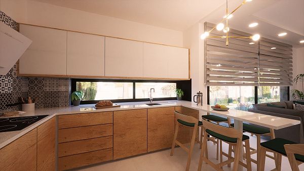 3-комнатные апартаменты 80 м2 с террасой и садом в новом комплексе в Алсанджаке