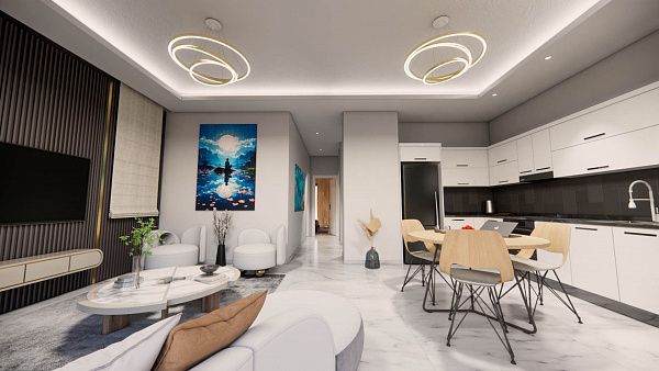 3-комнатные апартаменты 79 м2 в Алсанджаке