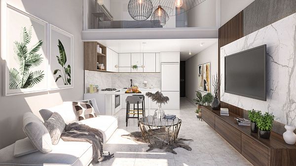 3-комнатный loft пентхаус 93 м2 с террасой на крыше 45 м2 рядом с морем
