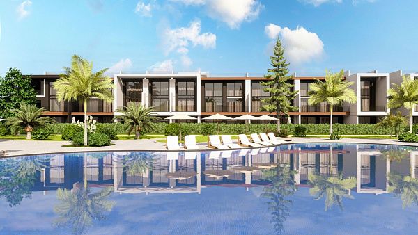 Студия 58 м2 с балконом в 800 м от пляжа
