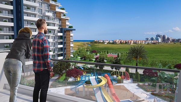 2-комнатные апартаменты 68 м2 c балконом 11 м2 в элитном комплексе в 600 метрах от пляжа