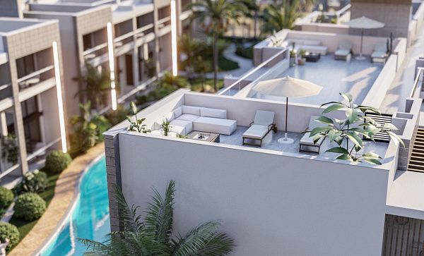 Квартира 2+1 Penthouse 160 м2 с верхней террасой 65 м2  в красивом комплексе в Каршияке