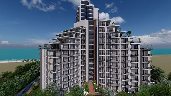 Студия 50 м2 с балконом в масштабном курортном комплексе в Газиверене