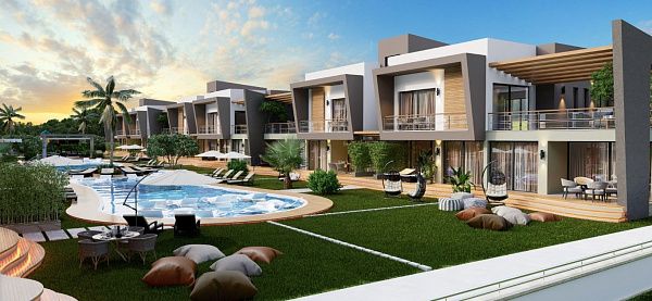 Квартира 2+1 (90 м2) с террасой (25 м2) в красивом комплексе в Искеле