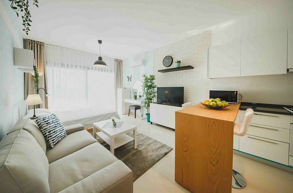 Студия 36 м2 с террасой 16 м2 и дизайн-пакетом в СПА комплексе