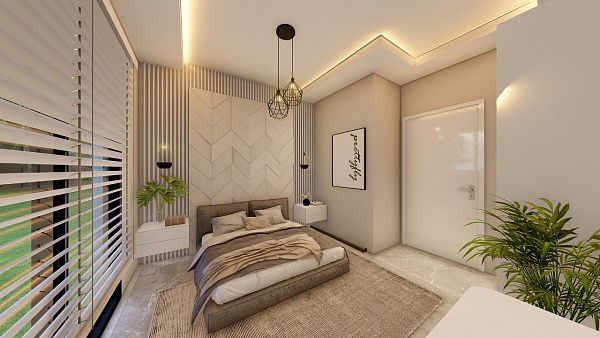 3-комнатные апартаменты 70 м2 с балконом и садом в Алсанджаке