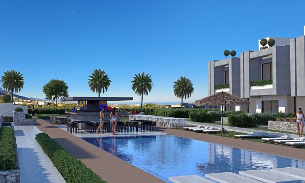 3-комнатные апартаменты 81 м2 с видом на море в спокойном районе Карпаса