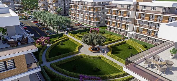 Квартира 1+1(58 м2 )в новом красивом комплексе в Гечиткале