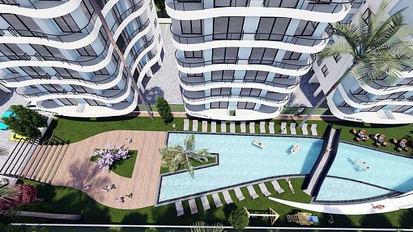 3-комнатные апартаменты 75 м2 в современном комплексе Искеле
