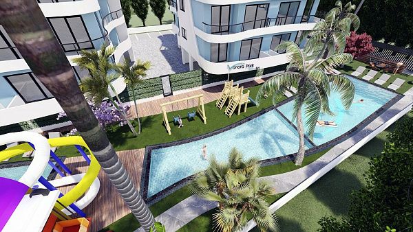 3-комнатные апартаменты 75 м2 в современном комплексе Искеле
