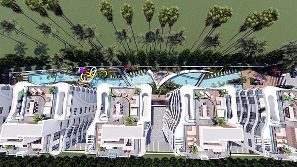 3-комнатные апартаменты 75 м2 в современном комплексе Искеле