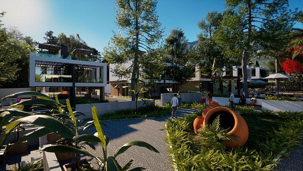 Современная вилла 2+1 (110м2) рядом с морем в новом комплексе в Лапте