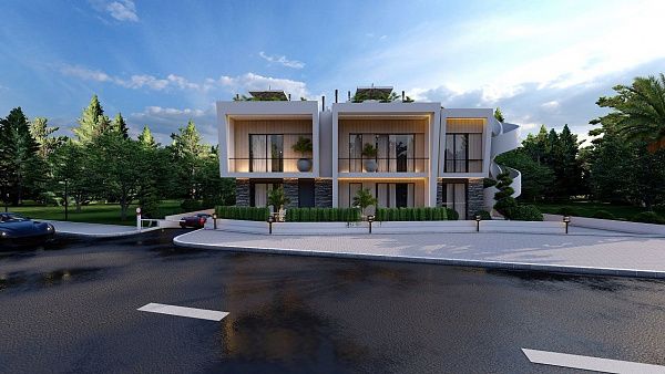 3-комнатные апартаменты 70 м2 с балконом и садом в Алсанджаке