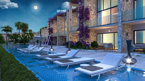 2-комнатные апартаменты 50 м2 с террасой 10 м2 в роскошном комплексе с видом на море