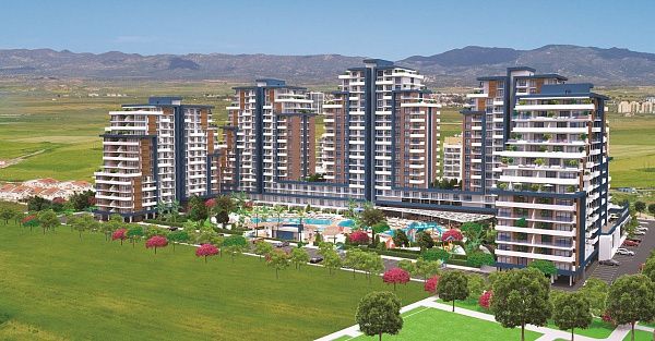 2-комнатные апартаменты 68 м2 c балконом 11 м2 в элитном комплексе в 600 метрах от пляжа