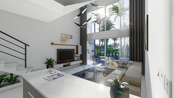 2-комнатные апартаменты loft 56 м2 в новом комплексе в 600 метрах от пляжа