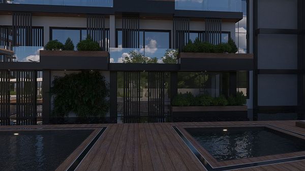 Квартира 3+1 (117м2  ) в роскошном современном комплексе в центре Кирении