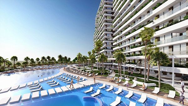 2-комнатные апартаменты 69 м2 с видом на море в 600 метрах от пляжа "Лонг бич"