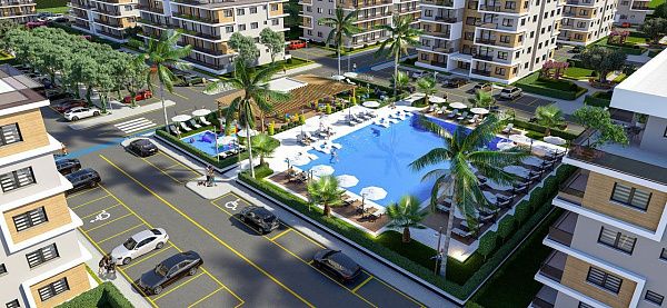 Квартира 2+1 (66 м2) в новом красивом комплексе в Гечиткале