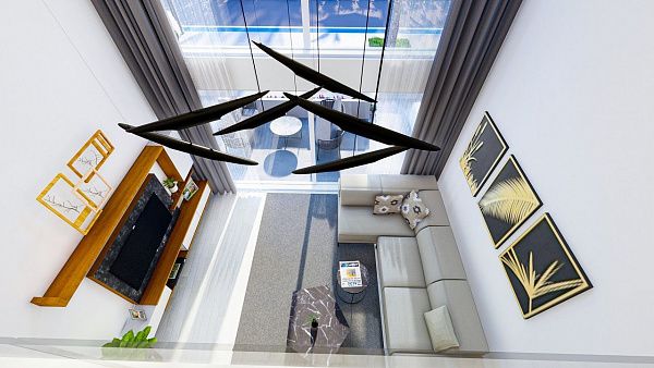 2-комнатные апартаменты loft 56 м2 в новом комплексе в 600 метрах от пляжа
