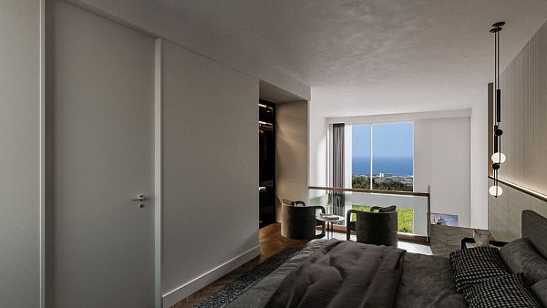 3-комнатные loft пентзаус 88 м2 c террасой на крыше 55 м2 и видом на море в спокойном районе Карпаса
