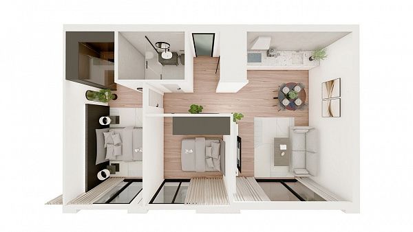 Квартира 2+1 (70 м2) в центре Кирении