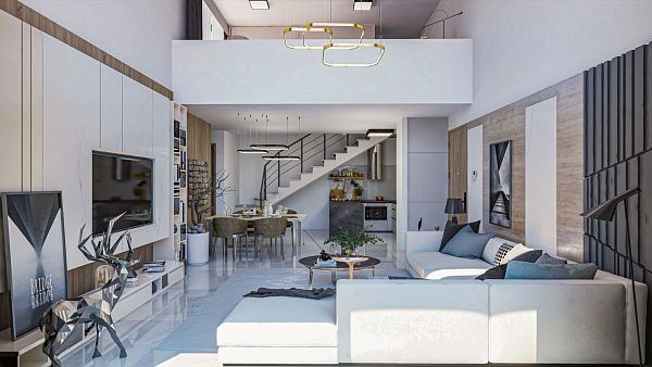 3-комнатные апартаменты loft 125 м2 с террасой в Енибоазичи