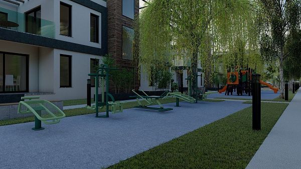 Квартира 2+1 (80 м2) с садом в новом комплексе в Боазе