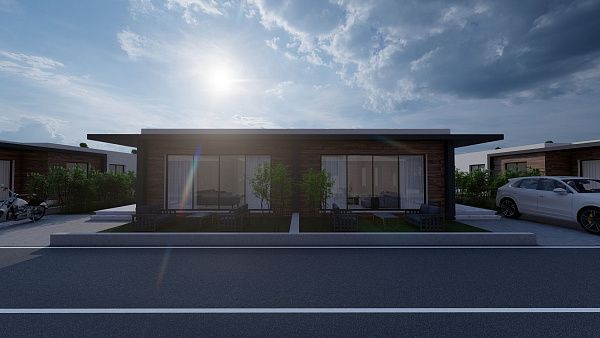 Красивый таунхаус 3+1 (120 м2) с террасой в новом комплексе 