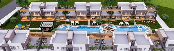 Квартира 2+1 (90 м2) с террасой (25 м2) в красивом комплексе в Искеле