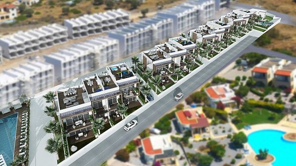 3-комнатные апартаменты 90 м2 с садом в новом комплексе в Эсентепе