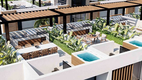 Студия penthouse 50м2 с террасой на крыше 45м2