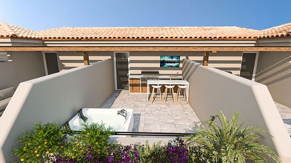 3-комнатный loft пентхаус 93 м2 с террасой на крыше 45 м2 рядом с морем