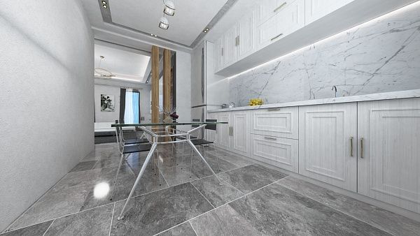 Квартира 2+1 (80 м2) с садом в новом комплексе в Боазе