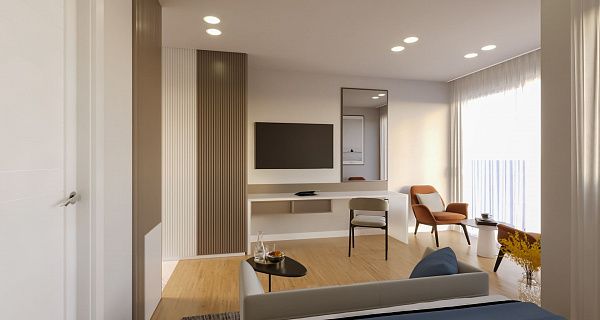Квартира 3+1 (105 м2) с террасой и собственным садом в Искеле
